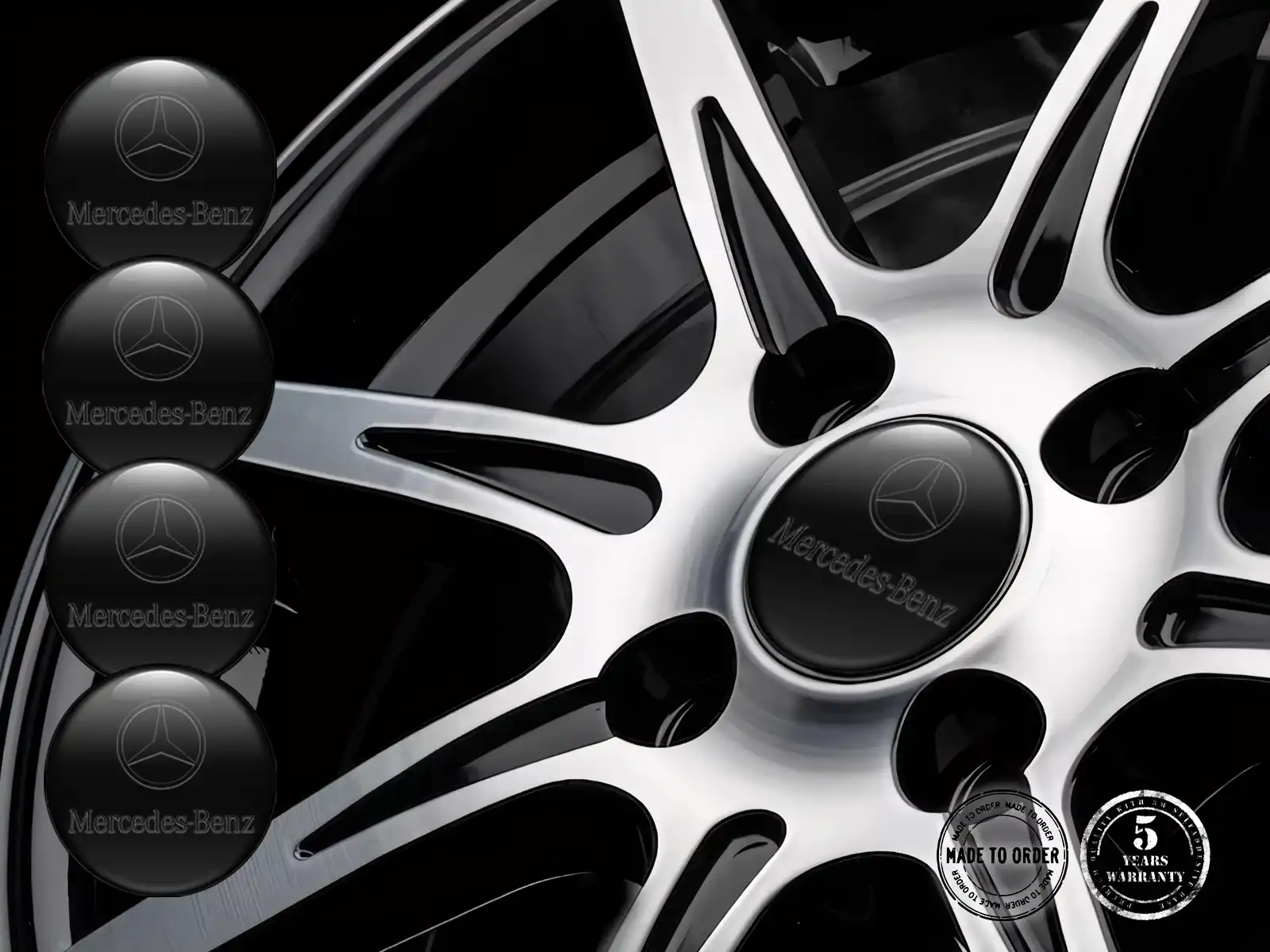 Mercedes Sticker on Rims Custom Epoxy Edition